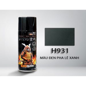 Sơn Xịt SAMURAI - Màu Chuẩn 1* - H931*Đen pha lê xanh