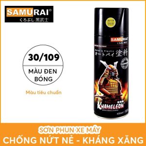 Sơn Xịt SAMURAI - Màu Tiêu Chuẩn - 109 đen bóng